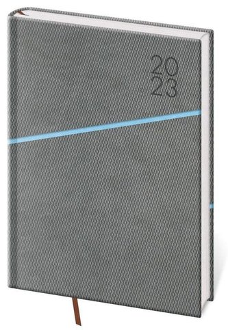 Diář 2023 denní A5 Grife - šedo/modrá