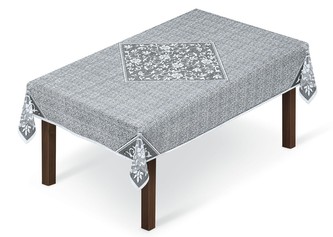 Žakárový ubrus GRACE 100x150 cm bílá/černá MyBestHome