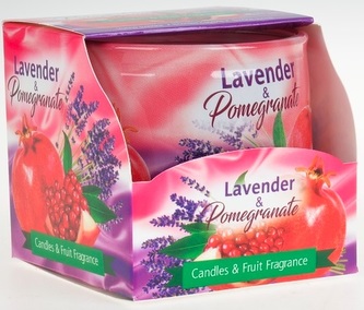 Svíčka vonná ve skle  LAVENDER POMEGRANATE