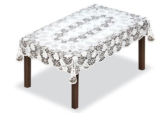 Žakárový ubrus JORDANA 100x150 cm bílá MyBestHome