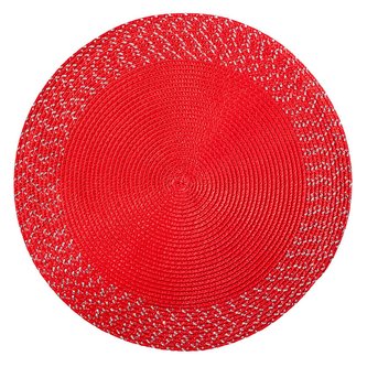 Prostírání kulaté JUSTYNA červená O 38 cm Mybesthome