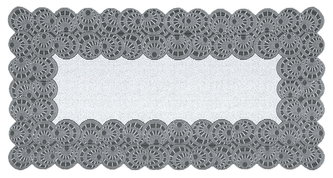 Žakárový ubrus - běhoun TOBIAS 60x120 cm bílá/šedá MyBestHome