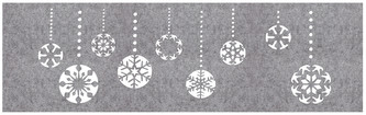Filcový běhoun na stůl CHRISTMAS I. šedá 30x100 cm MyBestHome