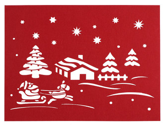 Prostírání ZIMA červená 30x40 cm Mybesthome