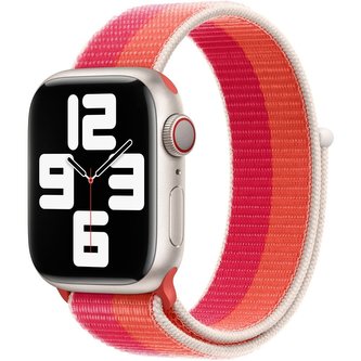 Apple Watch provlékací sportovní řemínek 41/40/38mm nektarinkový/pivoňkový