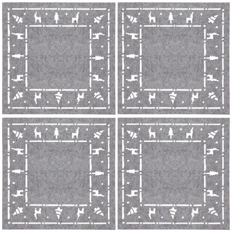 Podložka - podtácek pod hrnek NUOVO I. šedá SET 4 ks 10x10 cm Mybesthome