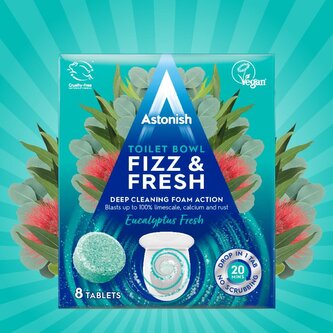 Astonish Fizz & Fresh aktivní tablety do WC Eukalyptus - 8ks