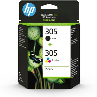 Inkoustové cartridge multipack pro tiskárny Deskjet 2320,2710, 4120, HP 305, černá, barvy, 120+100 s