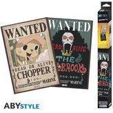 Set 2 plakátů - One Piece - Wanted Brook & Chopper