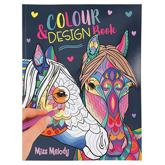 Omalovánka | COLOUR & DESIGN Book Miss Melody, Mandala koně