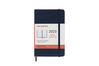 Moleskine Diář 2023 denní tvrdý modrý S