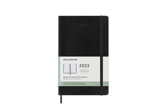 Moleskine Horizontální týdenní diář 2023 měkký modrý L