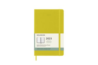 Moleskine Plánovací zápisník 2023 tvrdý žlutý L