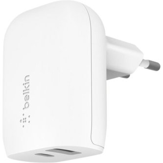 Belkin BOOST CHARGE nabíječka s PD (25W USB-C/12W USB-A) bílá