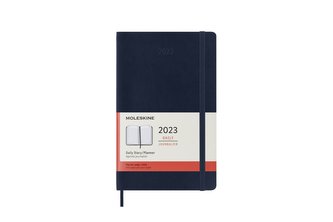 Moleskine Diář 2023 denní měkký modrý L