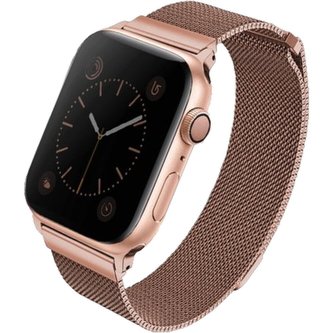 UNIQ Dante ocelový řemínek Apple Watch 41/40/38mm Rose růžově zlatý