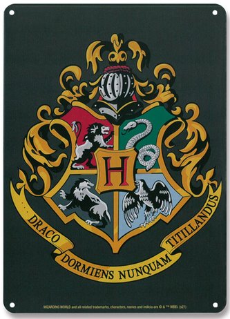 Dekorační cedule na zeď Harry Potter: HOGWARTS LOGO