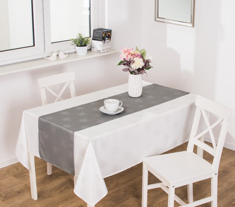 Ubrus - běhoun na stůl ASTERIA šedá 40x140 cm Mybesthome