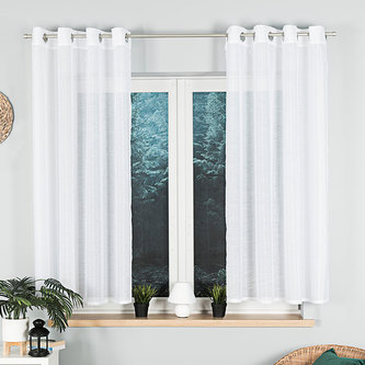 Dekorační krátká záclona na kroužky BLANKA 140x160 cm (cena za 2 kusy) MyBestHome