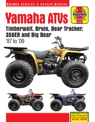Yamaha Timberwolf, Bruin, Bear Tracker, 350ER & Big Bear (87 -09)