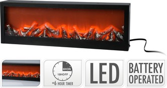 Elektrický krb s LED plameny 60 x 20 cm