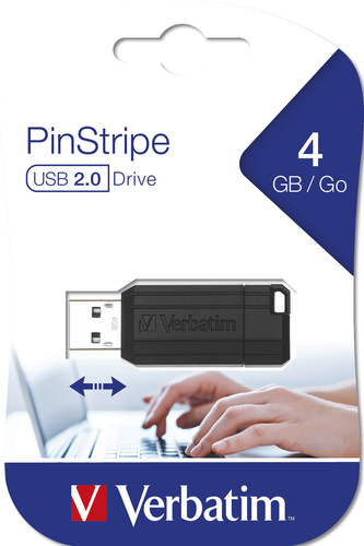 VERBATIM Store 'n' Go PinStripe 4GB USB 2.0 černá