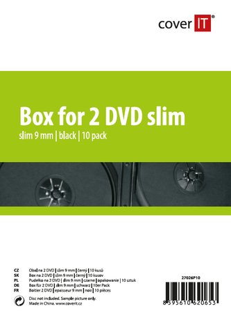COVER IT 2 DVD 9mm slim černý 10ks/bal