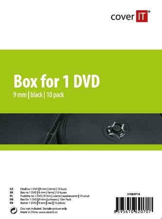 COVER IT 1 DVD 9mm slim černý 10ks/bal