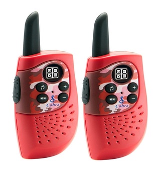 Cobra HM 230 R dětská vysílačka, dosah až 3 km, 8 kanálů, červená