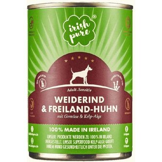 Irish Pure Adult Weiderind hovězí & kuře se zeleninou konzerva 390 g