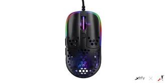 XTRFY Gaming Mouse MZ1 RGB Rail, Black Transparent