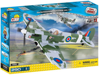 Stavebnice COBI 5512 II World War Stíhací letoun Spitfire/290 kostek+1 figurka