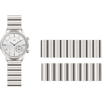 Výměnný pásek pro hodinky ALIGATOR Kovový 22 mm Stříbrný