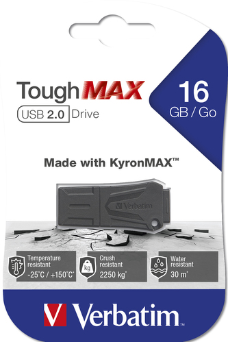 Disk "ToughMAX", černá, extra odolný, 16GB, USB 2.0, VERBATIM