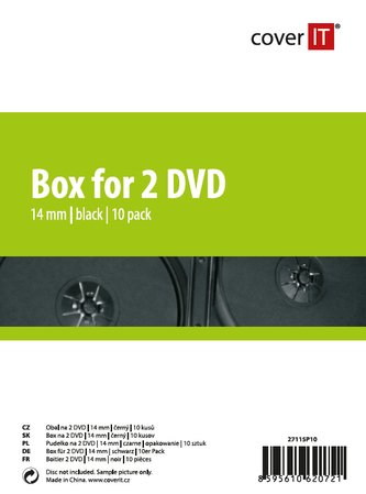 COVER IT 2 DVD 14mm černý 10ks/bal