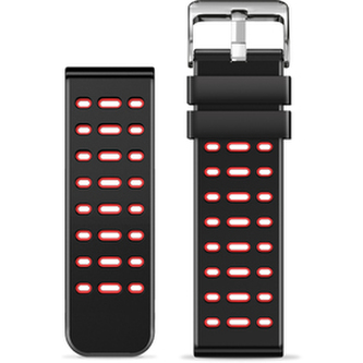 Výměnný pásek pro hodinky ALIGATOR Silikonový Dual 22 mm Červený