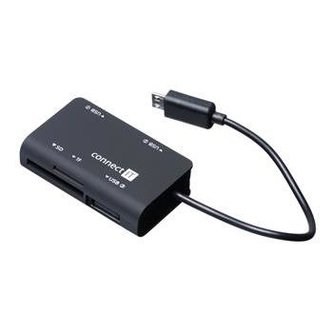 CONNECT IT micro USB OTG čtečka + USB hub