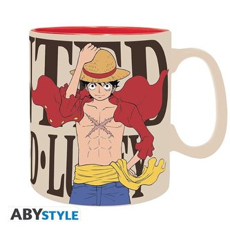 One Piece Keramický hrnek 460 ml - Luffy & Wanted