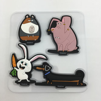 Tajný život mazlíčků: Magnetky 4 ks: Norman, Prase, Snížek a Buddy