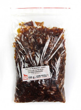 Šelak v šupinkách světle rubínový 100g