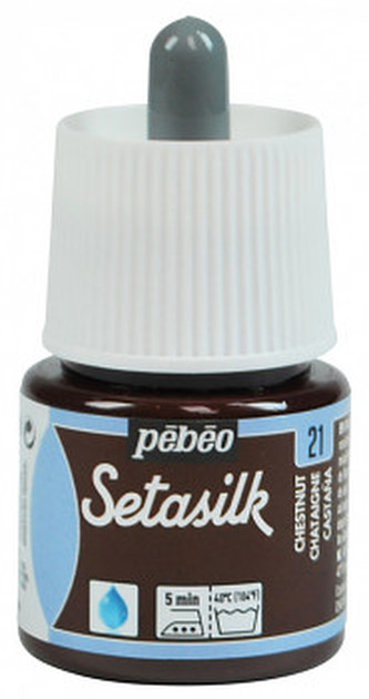 Barva na hedvábí Setasilk 45ml – 21 ořechová