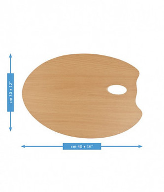 Dřevěná oválná paleta Mabef 30x40cm