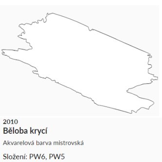 Akvarelová barva Umton 2,6ml – 2010 běloba krycí