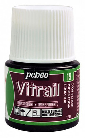 Barva na sklo Vitrail 45ml – 19 červeno-fialová