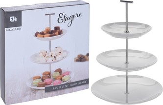 EXCELLENT Etažér porcelánový 3 patra KO-628900230