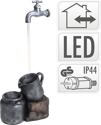 PROGARDEN Fontána pokojová i venkovní s LED osvětlením Konve KO-795202190