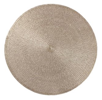 Prostírání kulaté GLITTER zlatá O 38 cm Mybesthome