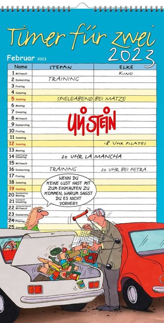 Uli Stein - Timer für zwei 2023: Monatskalender für die Wand