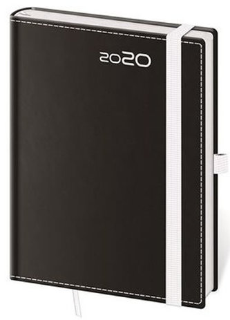 Diář 2020 - Black&White týdenní B6/s poutkem na propisku