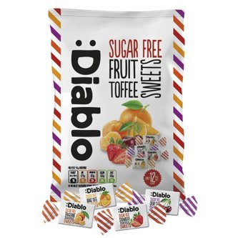 Diablo Fruit Toffees bonbony bez cukru 75g